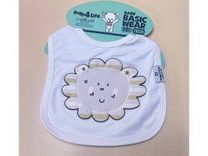 پیشبند دو لایه نخ پنبه طرح دار نوزادی دکمه دار baby 4 life