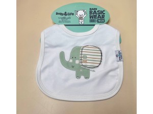 پیشبند دو لایه نخ پنبه طرح دار نوزادی دکمه دار baby 4 life