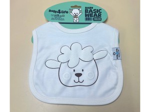 پیشبند دو لایه نخ پنبه طرح دار نوزادی دکمه دار baby 4 life