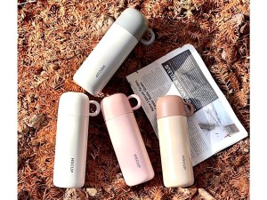 فلاسک استیل 500 میلی لیتر دکمه ای لیوان دار hscup