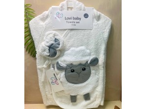 ست حوله 6  تکه طرح ببعی نوزادی lovi baby