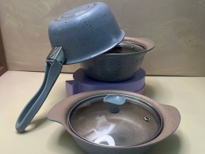 سرویس پخت و پز چدن 5 پارچه نوزاد و کودک چدن گرانیتی CHICOO