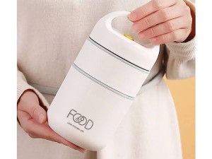 فلاسک و ظرف غذا استیل قاشق دار 460 میلی لیتر دسته دار LIVE KITCHEN LIFE