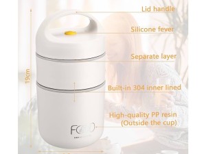 فلاسک و ظرف غذا استیل قاشق دار 460 میلی لیتر دسته دار LIVE KITCHEN LIFE