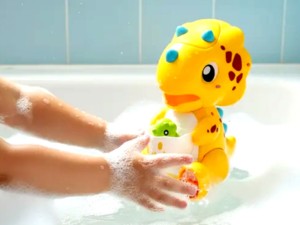 اسباب بازی حمام کودک طرح دایناسور آبریز مدل دیواری