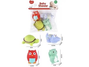 پوپت 4 تکه آب پران  حمام نوزادی طرح حیوانات BABY LIONI