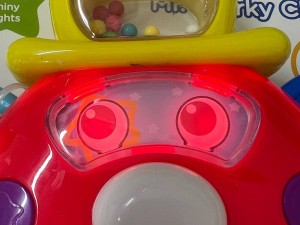جغجغه دندانگیردار چراغدار بوقی  نوزادی دستی  DADDY BABY