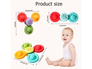 اسپینر چسبان پاپتی 3 عددی تمام سیلیکونی اسباب بازی SPINNING TOYS