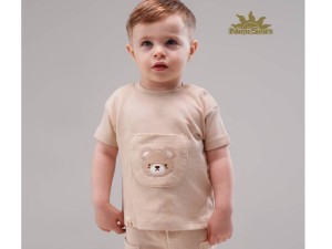 بلوز آستین کوتاه نوزادی طرح cubbie نی نی سان nini sun