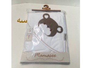 حوله کلاهدار نوزادی طرح  عروسکی ماماسی MAMA SEE