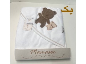 حوله کلاهدار نوزادی طرح  عروسکی ماماسی MAMA SEE