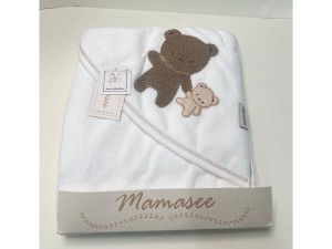 حوله کلاهدار نوزادی طرح  عروسکی ماماسی MAMA SEE