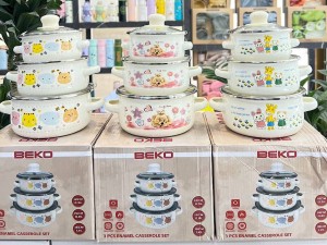 سرویس قابلمه نوزاد و کودک 6 پارچه لعابی beko