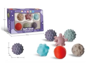 توپ حسی 6 عددی نوزادی soft glue