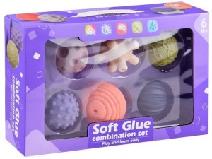 توپ حسی 6 عددی نوزادی soft glue