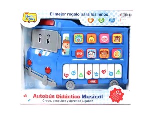 ارگ موزیکال و چراغدار طرح اتوبوس اسباب بازی  auto bus