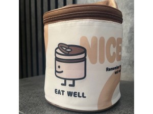 فلاسک غذا دو عددی داخل استیل همراه با  کیف عایق غذا EAT WELL