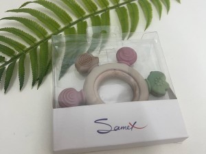 دندانگیر با حلقه چوبی و روکش سیلیکونی نوزادی  SAMEX