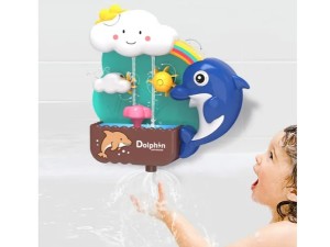 اسباب بازی حمام کودک طرح ابر و دلفین آبریز