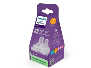 سر شیشه شیر نوزادی دو عددی بالای 1 ماه جریان 3 قطره مدل natural response اونت Avent (سری جدید)
