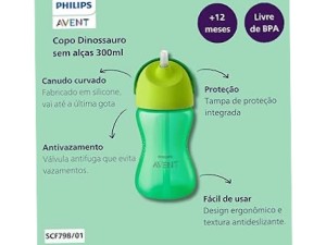 لیوان ضد چکه نی دار 300ml اونت avent