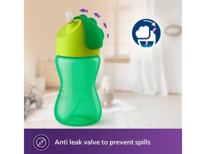 لیوان ضد چکه نی دار 300ml اونت avent