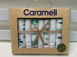 پک دستمال دهان 7 عددی طرحدار کارامل caramell