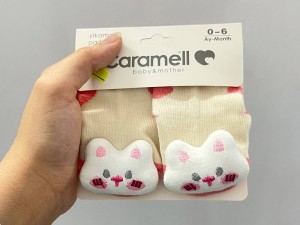 جوراب عروسکی نوزادی  کارامل