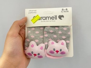 جوراب عروسکی نوزادی  کارامل
