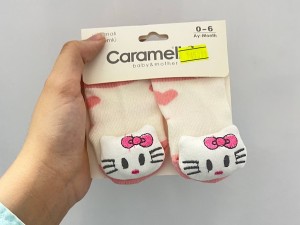 جوراب عروسکی نوزادی  کارامل