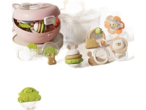 ست جغجغه و دندانگیر دوازده عددی قاب دار fun baby