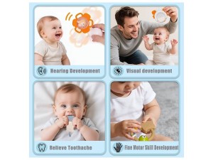 ست جغجغه و دندانگیر دوازده عددی قاب دار fun baby