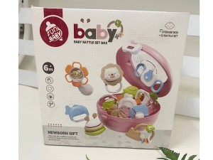 ست جغجغه و دندانگیر دوازده عددی قاب دار fun baby