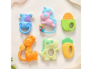 جغجغه دندانگیر6 عددی طرح حیوانات BabyToys