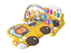 تشک بازی موزیکال نوزادی طرح اتوبوس حیوانات  Baby Fitness
