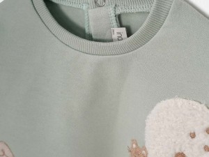 بلوز و شلوار نوزادی داخل کرک نازک طرح کتی ایندیگو indigo