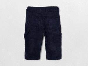 ست سه تکه بلوز و سوئیشرت پولیشی و  شلوار مخمل نوزادی طرح هاگز ایندیگو indigo