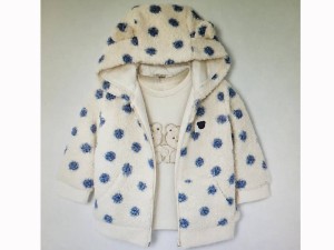 ست سه تکه بلوز و سوئیشرت پولیشی و  شلوار مخمل نوزادی طرح هاگز ایندیگو indigo