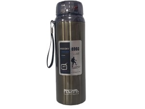 فلاسک استیل کوهنوردی حجم 1000 میلی لیتر دارای توری صافی و بند دستیAMSZM