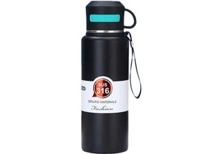 فلاسک استیل حجم 1000 میلی لیتر به همراه لیوان و بند پارچه ای TZHUOYUER