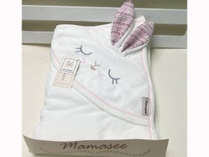 حوله کلاهدار نوزادی طرح خرگوش  ماماسی MAMA SEE