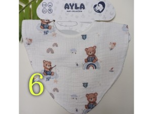 پیشبند موسلین نوزادی  طرحدار آیلا AYLA