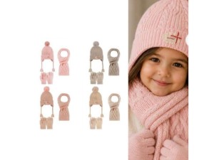 ست شال و کلاه و دستکش  1-4 سال برند کیتی Kitti