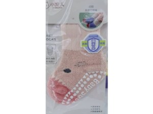 جوراب حوله ای استپ دار ساق بلند 0-6 ماه Lycra