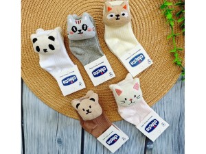 جوراب ساق بلند عروسکی طرح حیوانات CHICCO (6-12ماه )