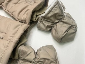کاپشن سرهمی کلاهدار توکرکی نوزادی طرح خرس با دستکش و پاپوش  ARNA از برند پاپو papo