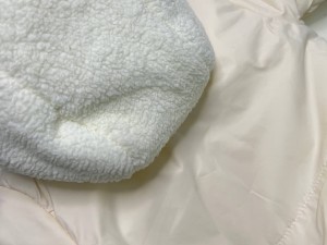کاپشن کلاهدار تو کرکی نوزادی  کرم رنگ طرح TIANA پاپو papo