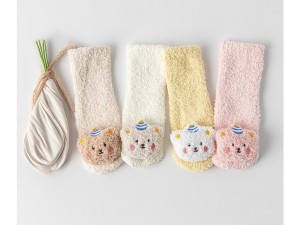 جوراب حوله ای استپ دار ساق بلند عروسک تدی