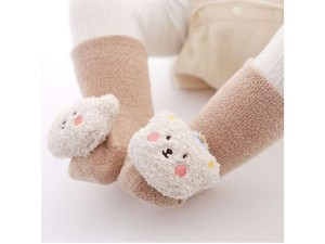 جوراب حوله ای استپ دار ساق بلند عروسک تدی