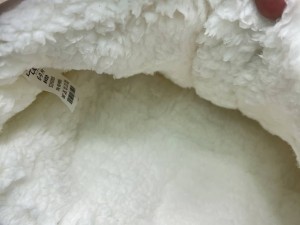 کاپشن کلاهدار تو کرکی نوزادی رنگ کرم  نسکافه ای روشن طرح AVID پاپو papo